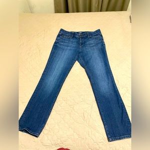 Ann Taylor LOFT Modern Straight Jeans Blue 5-Pocket Cotton Stretch Size 12